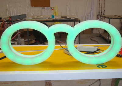 Enseigne Lunettes d'opticien lumineuses - SES - Grigny-Lyon