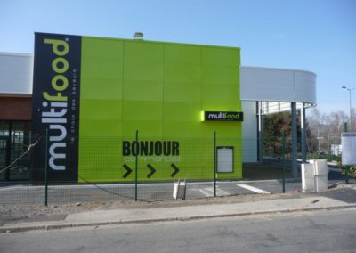 Habillage de façade pour Multifood par SES (Grigny-Lyon)