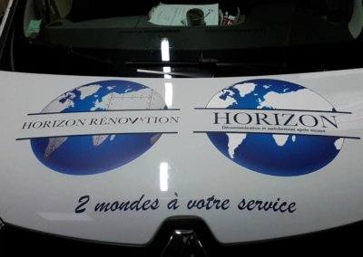 Covering à Lyon - Flocage d'un véhicule Trafic pour Horizon par SES -Services Enseignes Signalétiques - Grigny 69