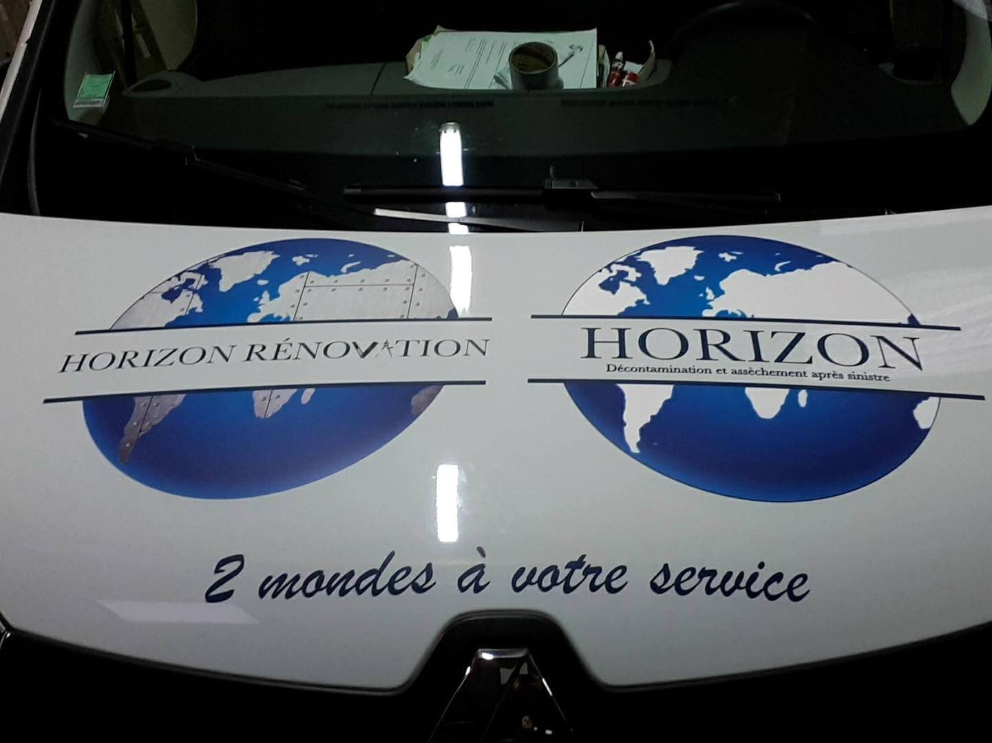 Covering à Lyon - Flocage d'un véhicule Trafic pour Horizon par SES (Services Enseignes Signalétiques) Grigny