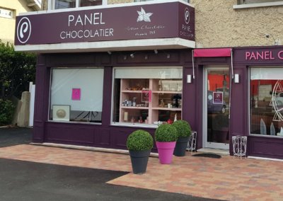 Enseigne lumineuse Lyon- Grigny-Chocolaterie Panel par SES Grigny- Rhône