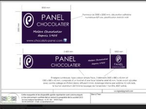 Projet enseigne Lyon-Grigny-Chocolaterie Panel
