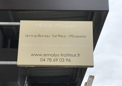Vos enseignes à Lyon - Enseigne Drapeau Double face par SES Grigny