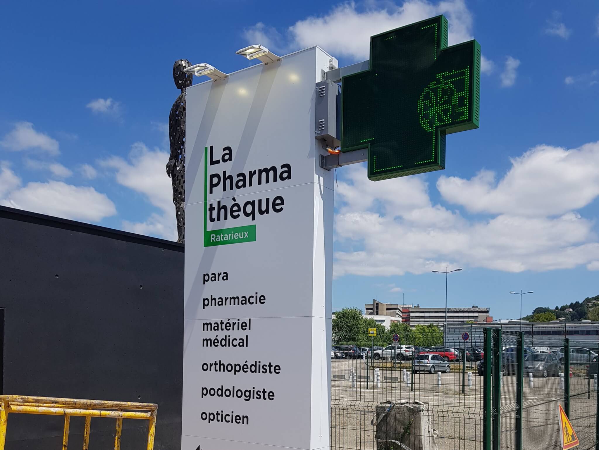 Enseignes de Pharmacie - Totem pour Pharmathèque Ratarieux- SES Grigny-Rhône