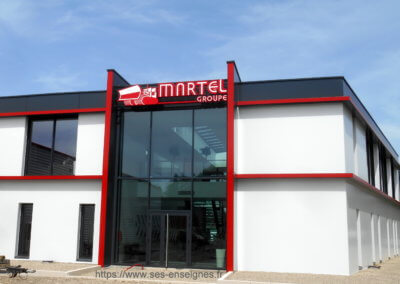 Enseigne Grand Format Lumineuse - SES Grigny -Lyon pour Groupe Martel