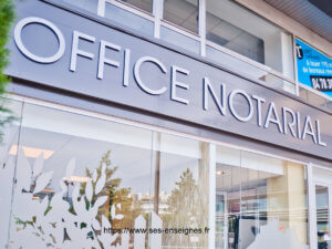 Enseigne Lyon Notaire 69009 - Fabrication et installation Enseigne -Enseiginste SES Grigny Lyon