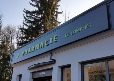 Enseignes lumineuses Pharmacie- Pharmacie de Lompnes - Fabrication et installation SES enseigne Lyon Grigny