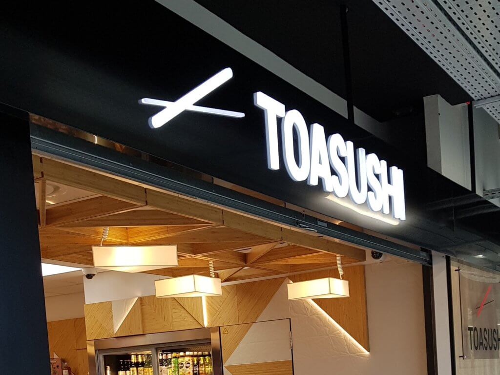 Toasushi Enseigne lumineuse  Halles de L'ouest Charbonnières